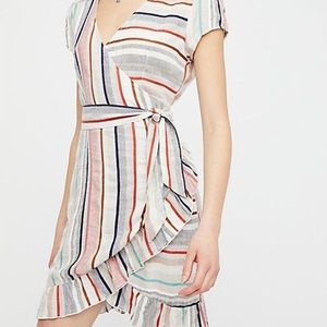 Free People Wrap it Up Stripe Dress